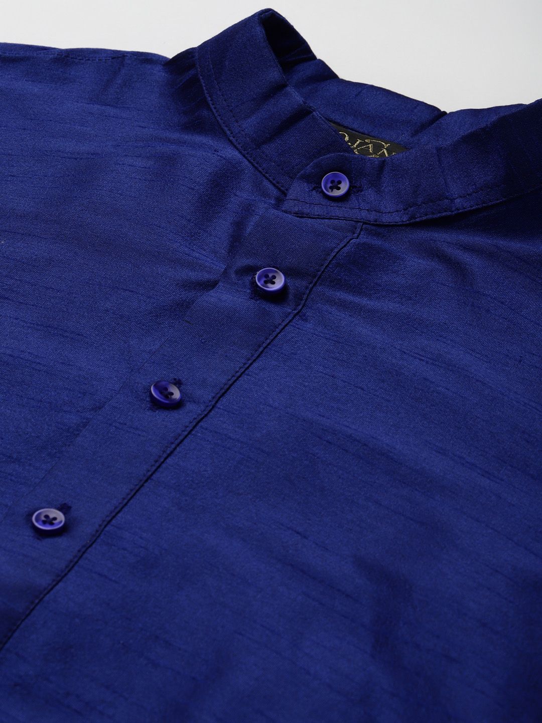 SOJANYA Men Blue & Sea Green Kurta with Pyjamas & Embroidered Nehru Jacket