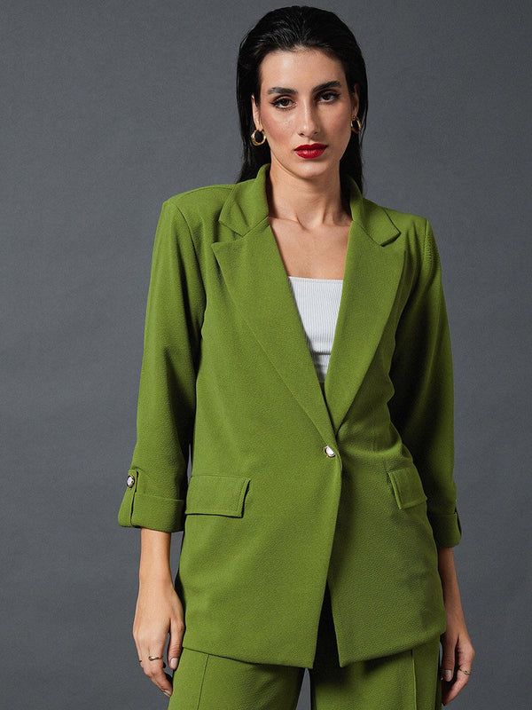SASSAFRAS worklyf Self-Design Single-Breasted Blazers