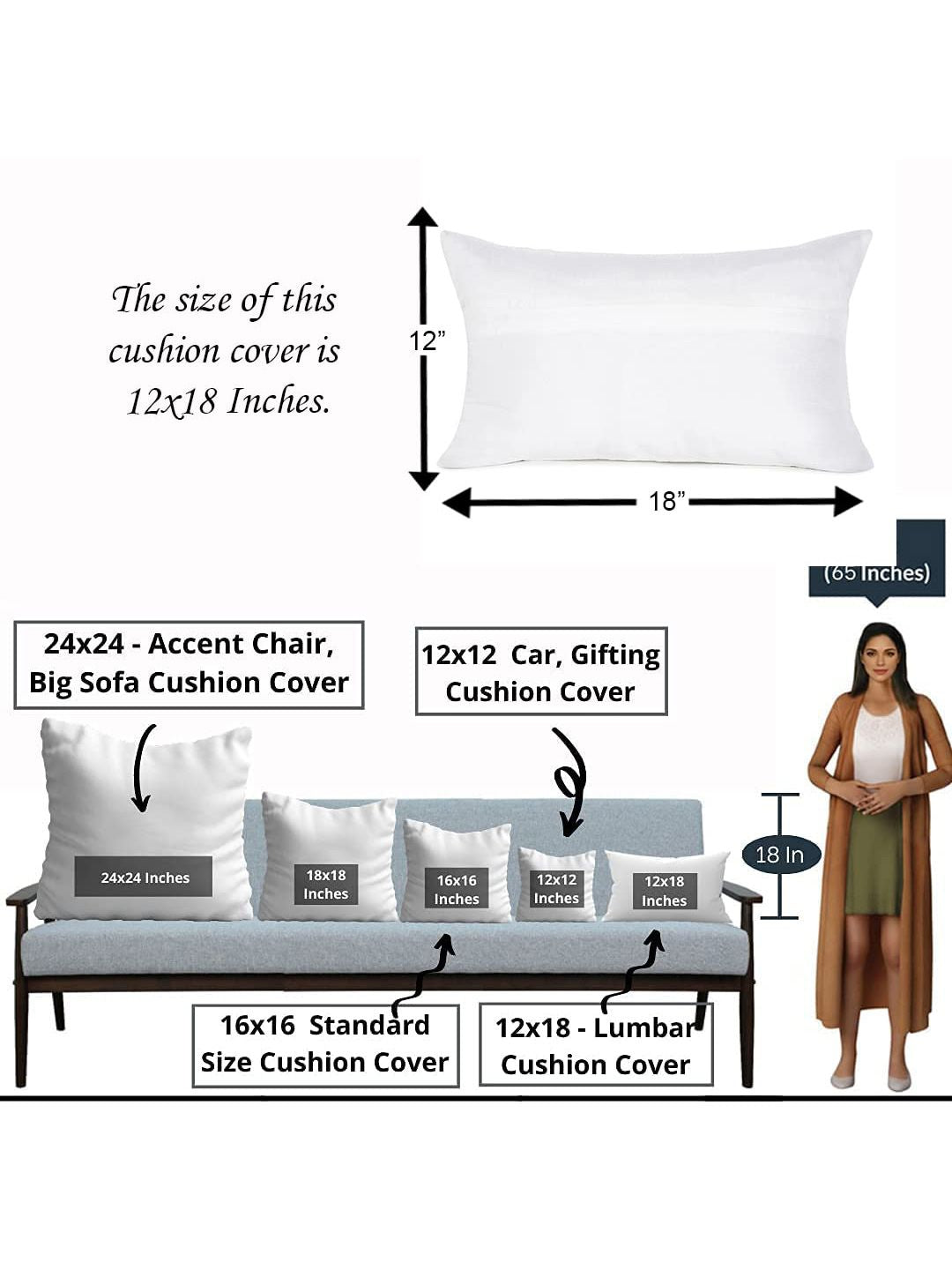 STITCHNEST Blue & White 2 Pieces Ethnic Motifs Rectangle Cushion Covers