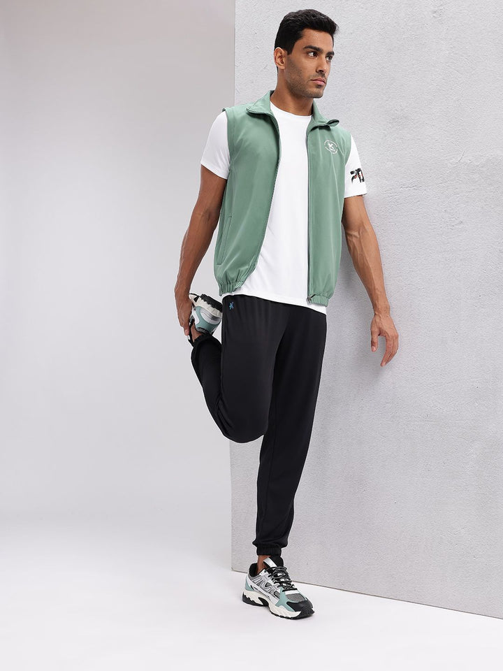 HRX by Hrithik Roshan Brand Logo Printed Detail Rapid-Dry Training Gilet Jacket