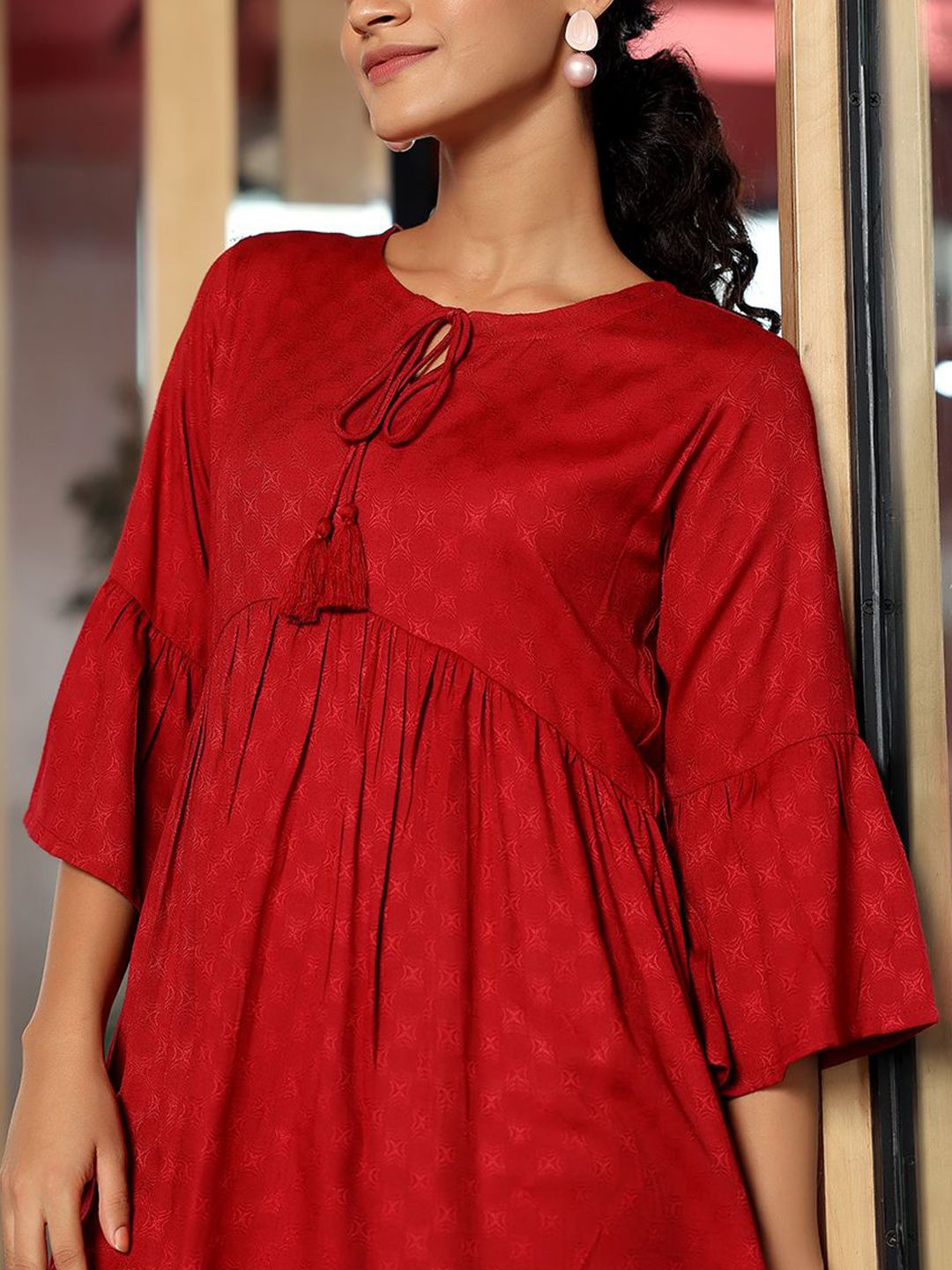 Libas Women Woven Design Kurti