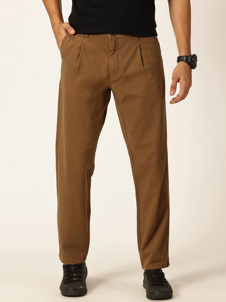 Thomas Scott Men Smart Straight Fit Easy Wash Pure Cotton Trousers