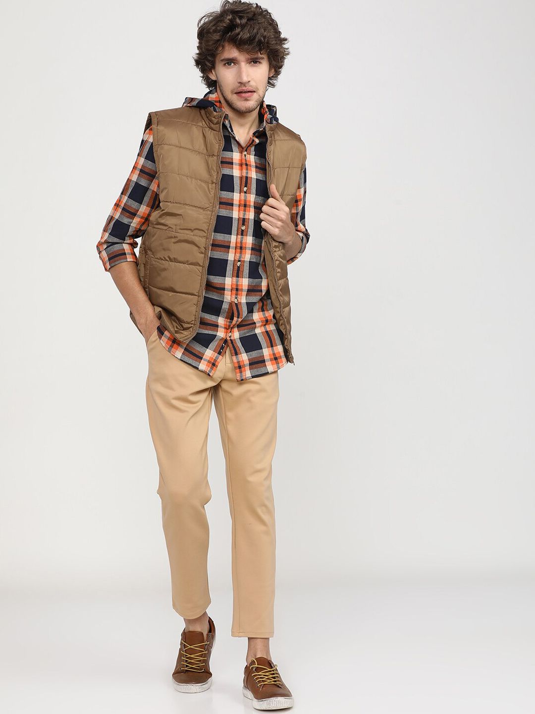 HIGHLANDER Men Brown Padded Jacket