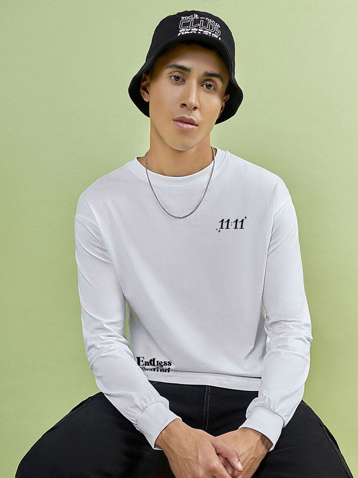 Bewakoof Men Typography Printed Round Neck Pure Cotton Oversized T-shirt