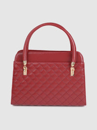 Lino Perros Red Quilted Handheld Bag