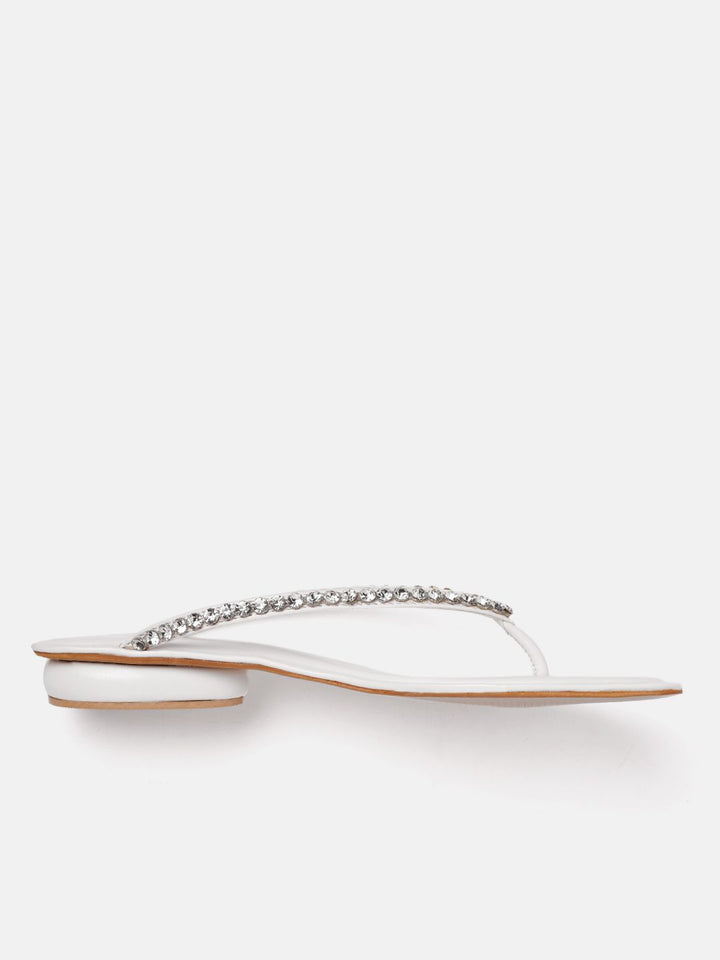 Lino Perros Women Embellished Open Toe Flats