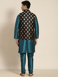 SOJANYA Men Teal Kurta with Churidar