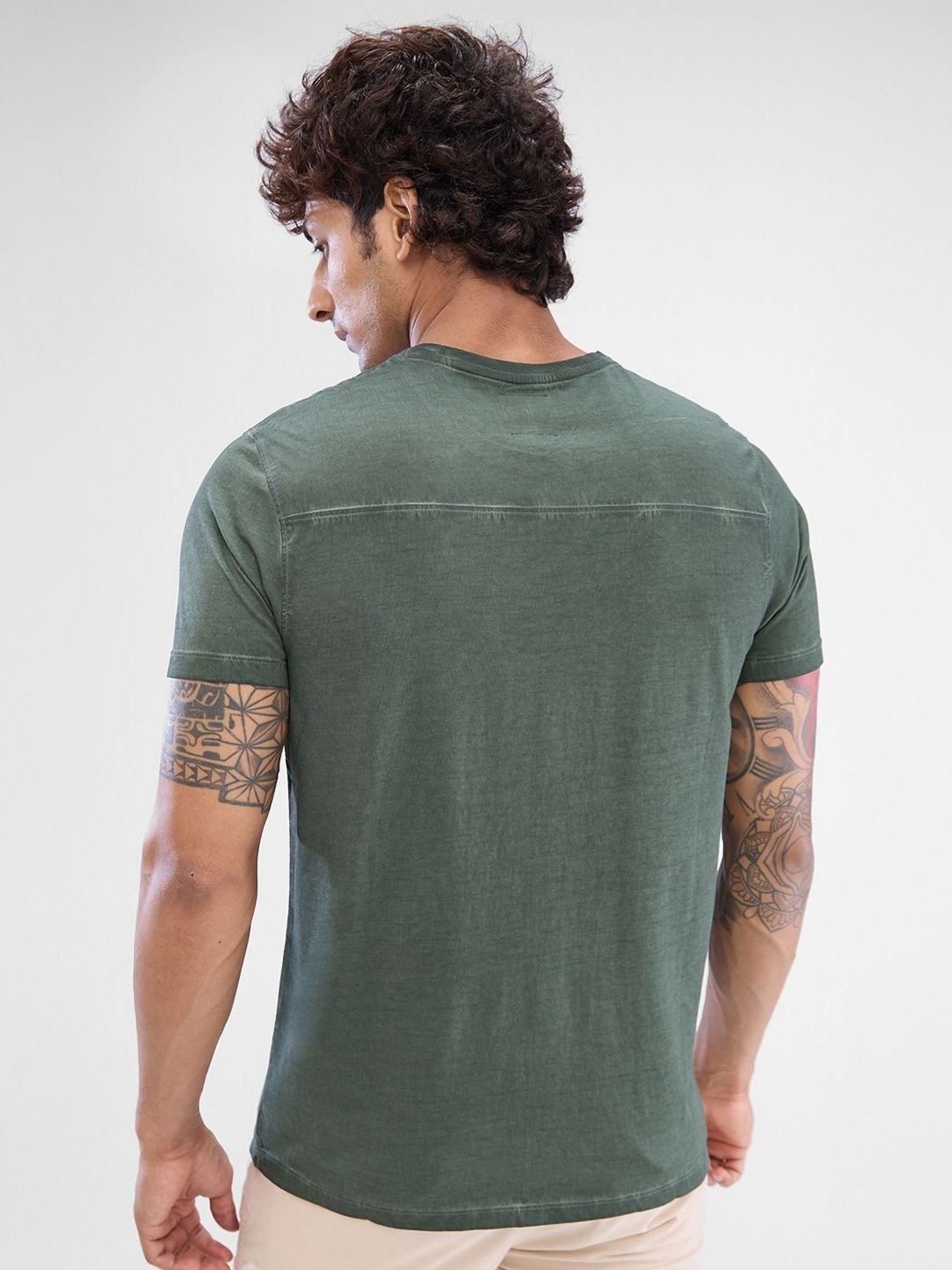 SPYKAR Men Typography Printed Round Neck Cotton T-shirt