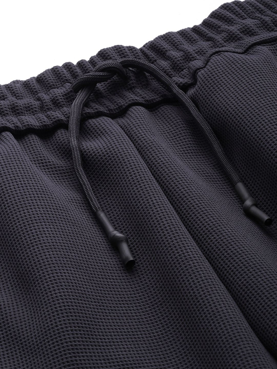 The Indian Garage Co Men Textured Relaxed Tapered Fit Joggers