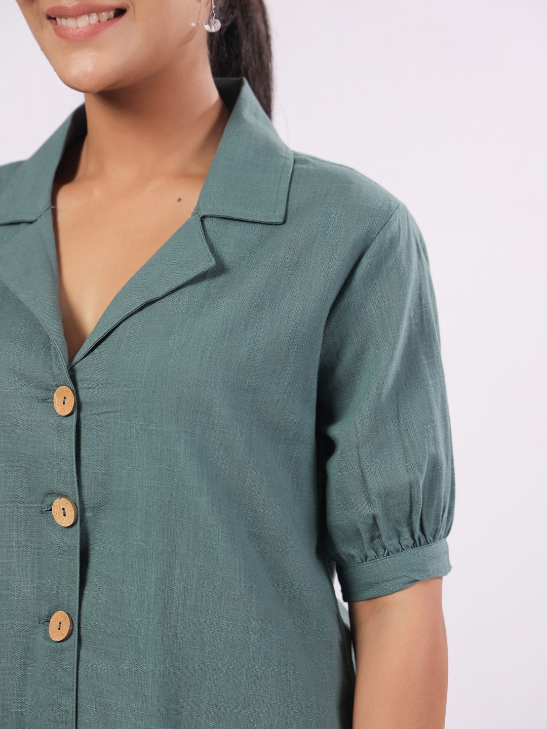 SANSKRUTIHOMES Women Lapel Collar Night suit