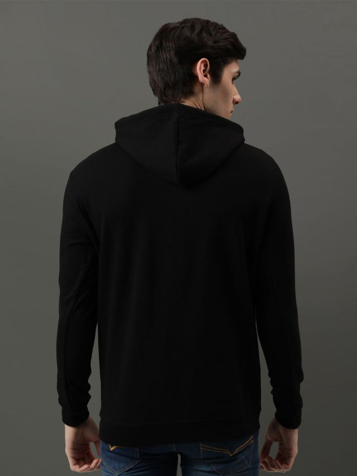 ADRO Men Printed Hooded Sweatshirt