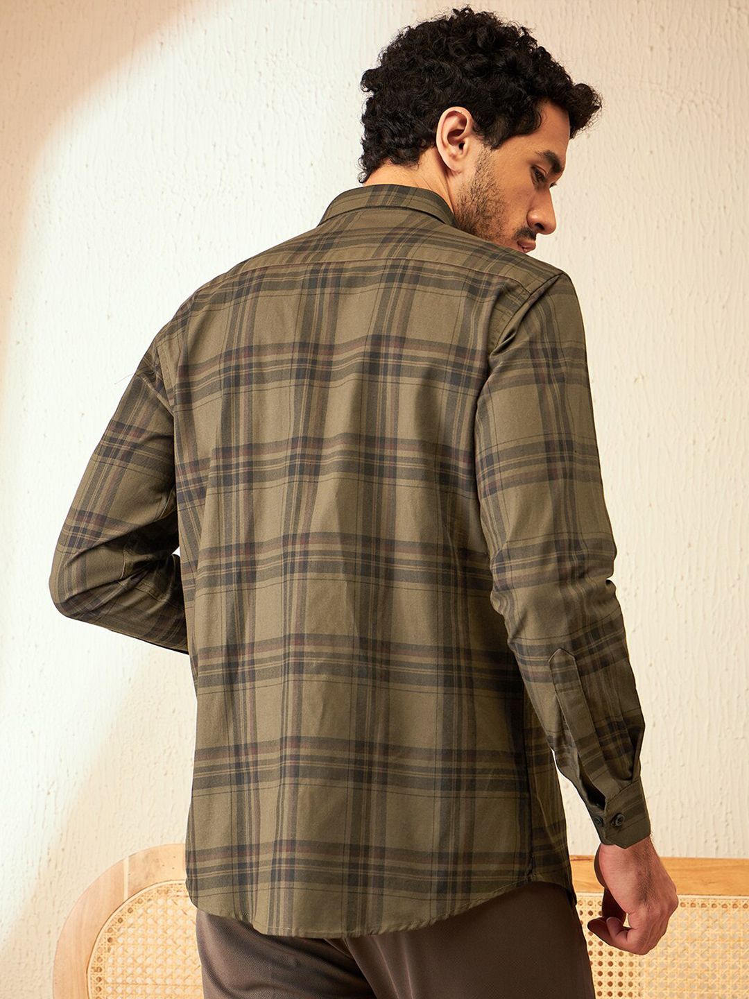 DENNISON Smart Tartan Checks Checked Casual Shirt