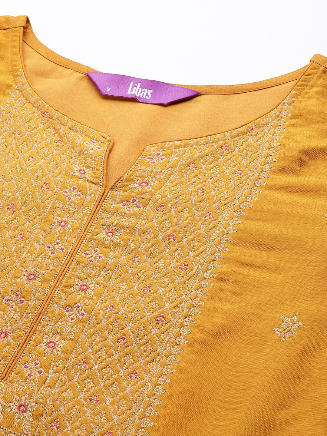 Libas Floral Embroidered Kurta with Trousers & With Dupatta