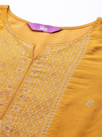 Libas Floral Embroidered Kurta with Trousers & With Dupatta