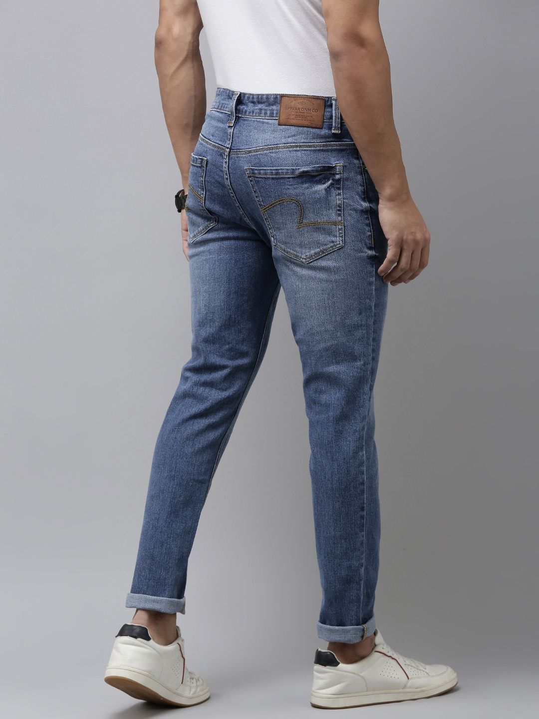 SPYKAR Men Super Skinny Fit Low-Rise Light Fade Stretchable Jeans