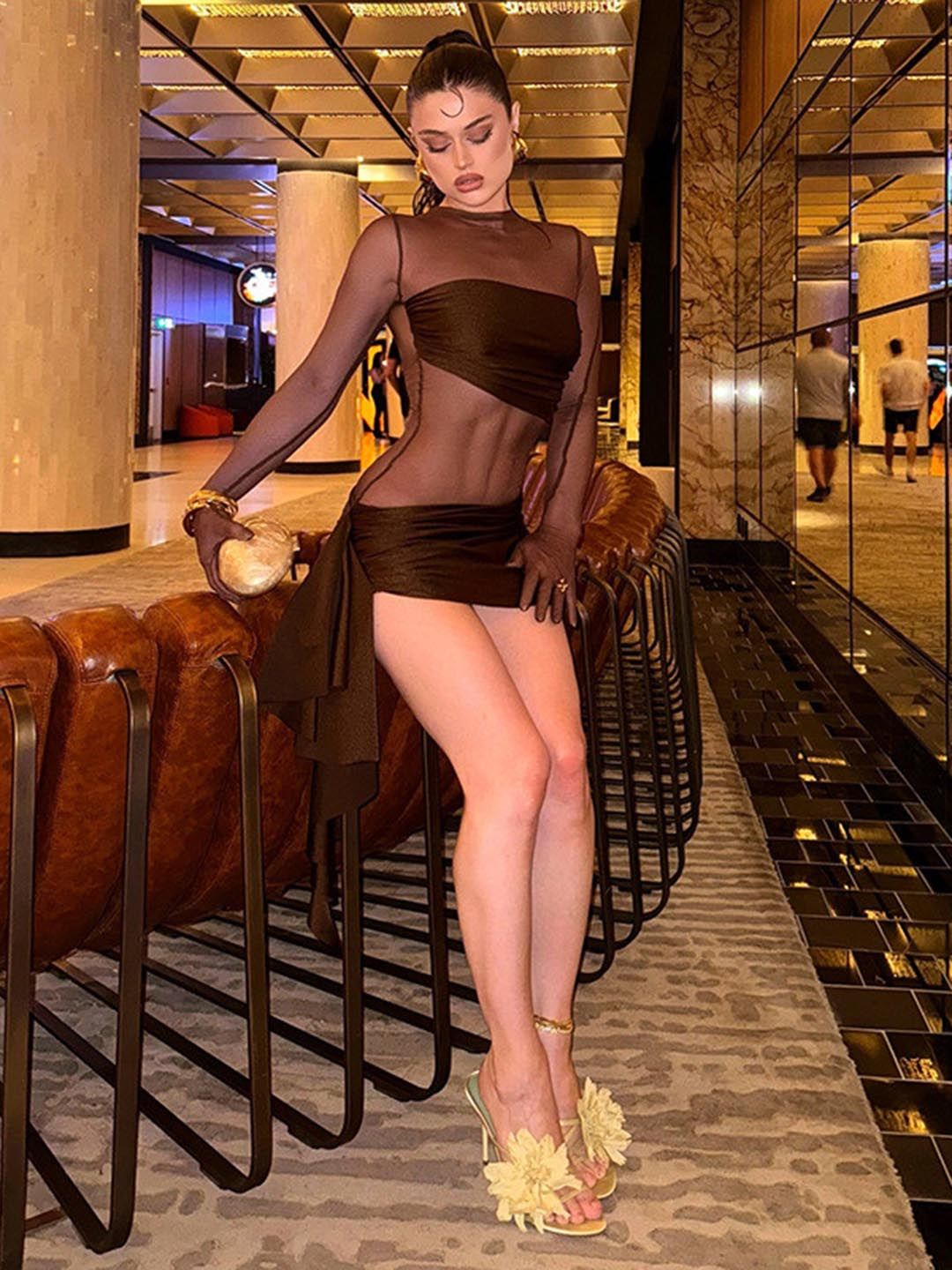 DressBerry Women Round Neck Bodycon Mini Dress
