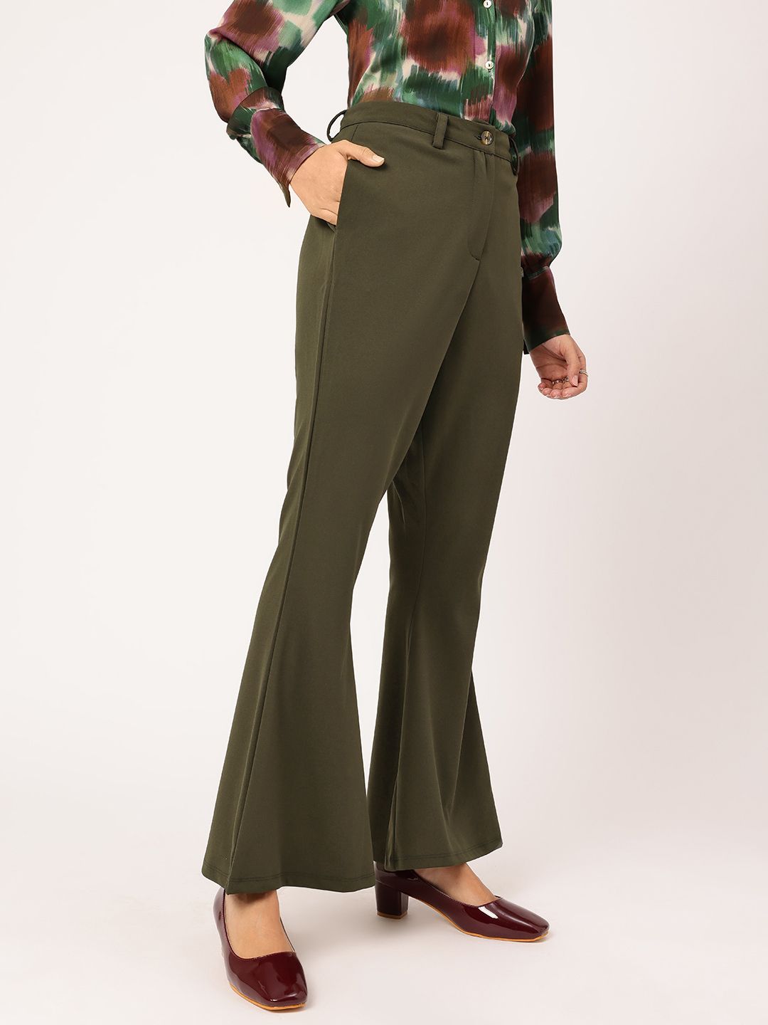 DressBerry Women Flared Trousers