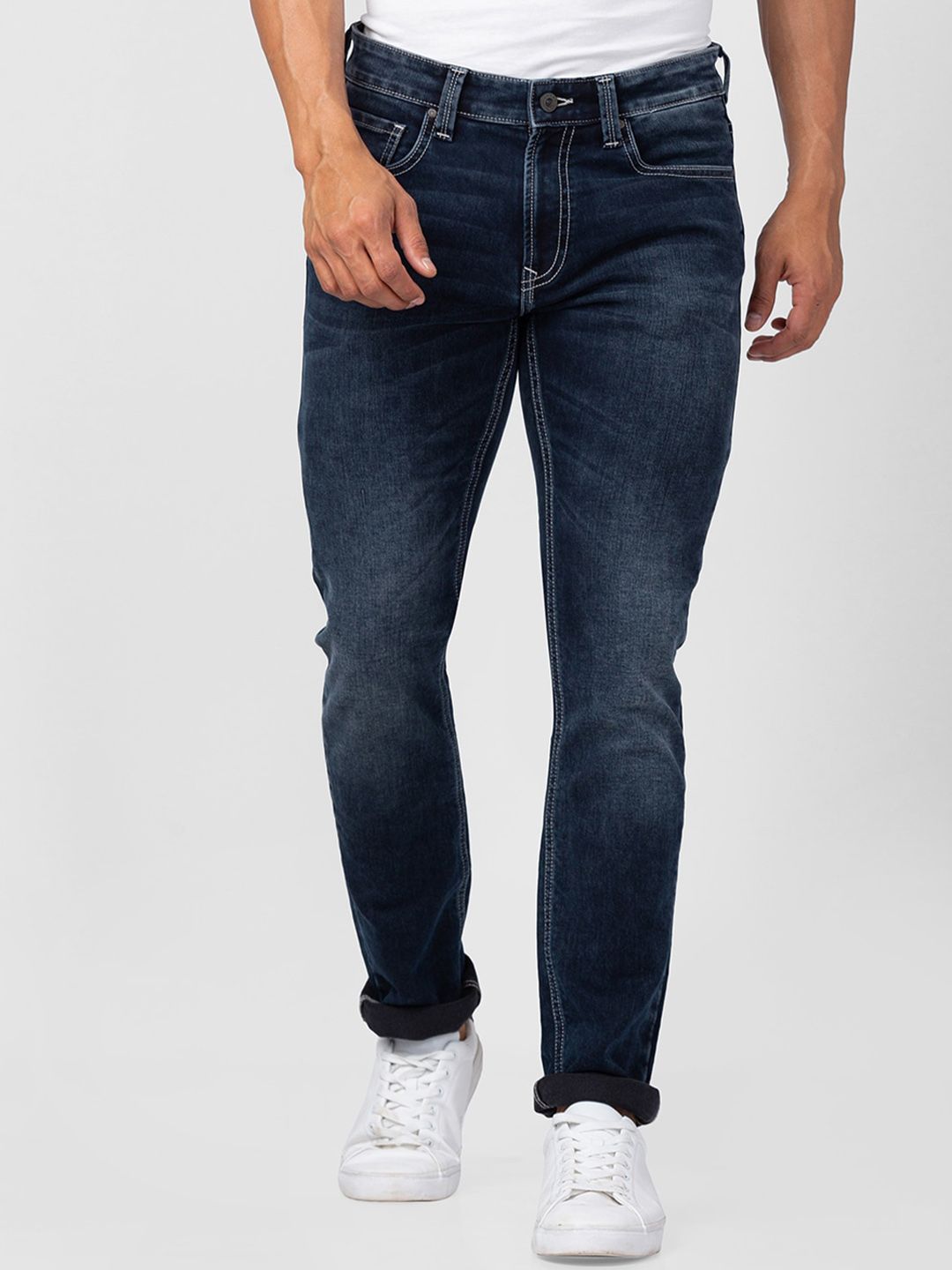 SPYKAR Men Cotton Regular Fit Heavy Fade Jeans