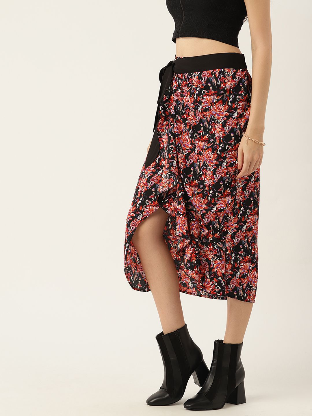 Antheaa Floral Wrap Skirt