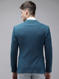 Park Avenue Self Design Textured Super Slim Fit Single Breasted Formal Blazer