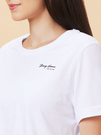 Being Human Round Neck Short Sleeves Crop Boxy T-shirt