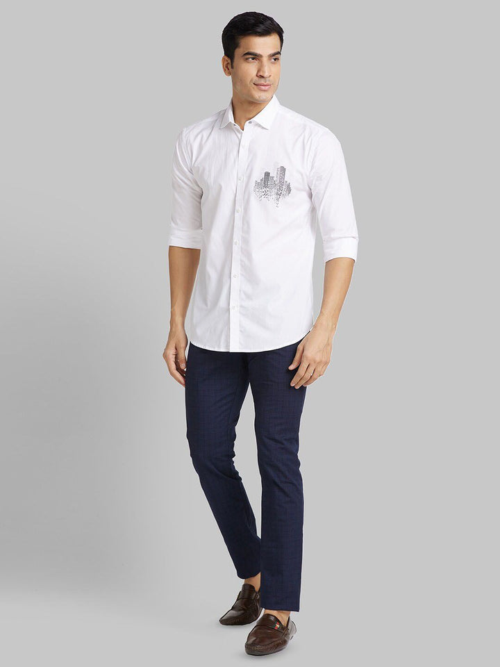 Park Avenue Slim Fit Long Sleeves Cotton Opaque Casual Shirt