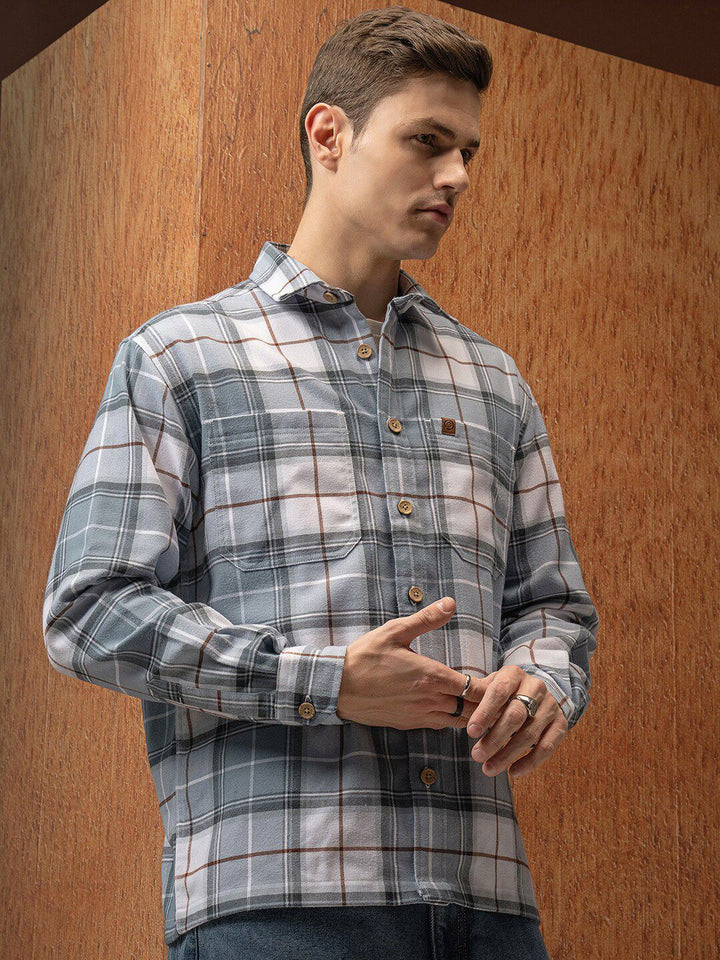 LOCOMOTIVE Premium Flannel Checked Utility Pocket Overshirt