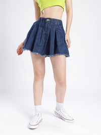 DressBerry Women Street Chic A-line Mini Denim Skirts