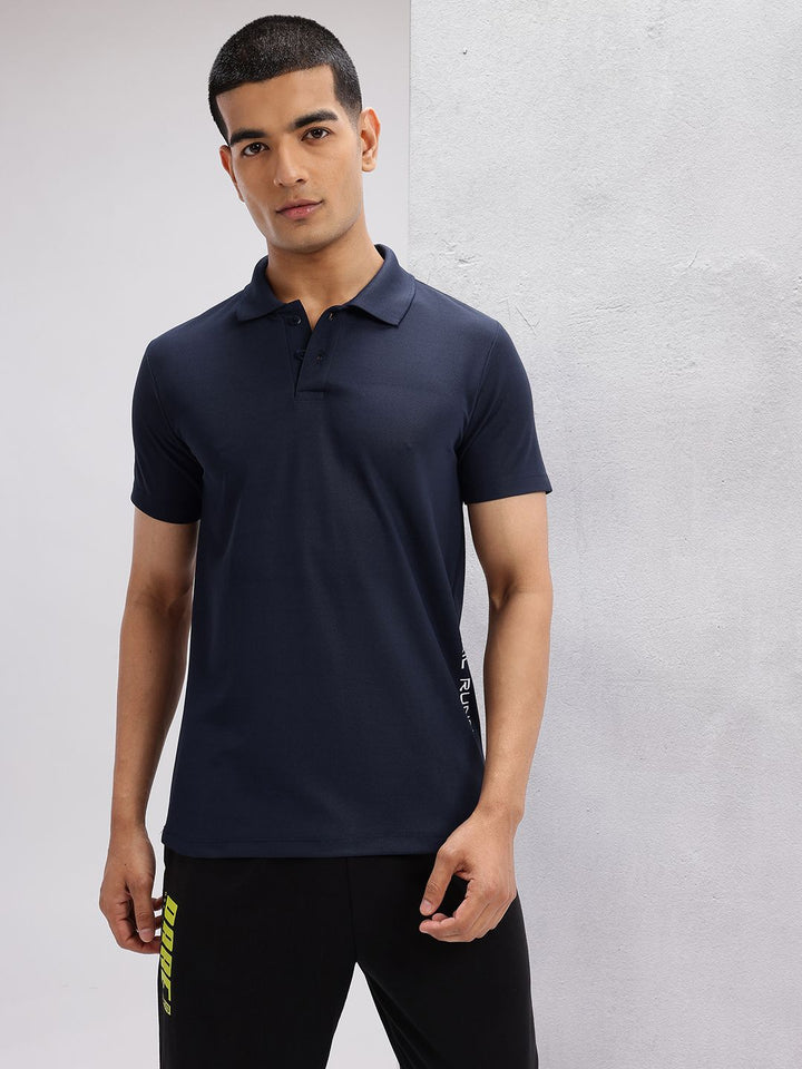 HRX by Hrithik Roshan Placement Print Polo Collar Running T-shirt