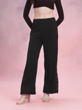 DressBerry Women Flared Trousers with Lace-Detail
