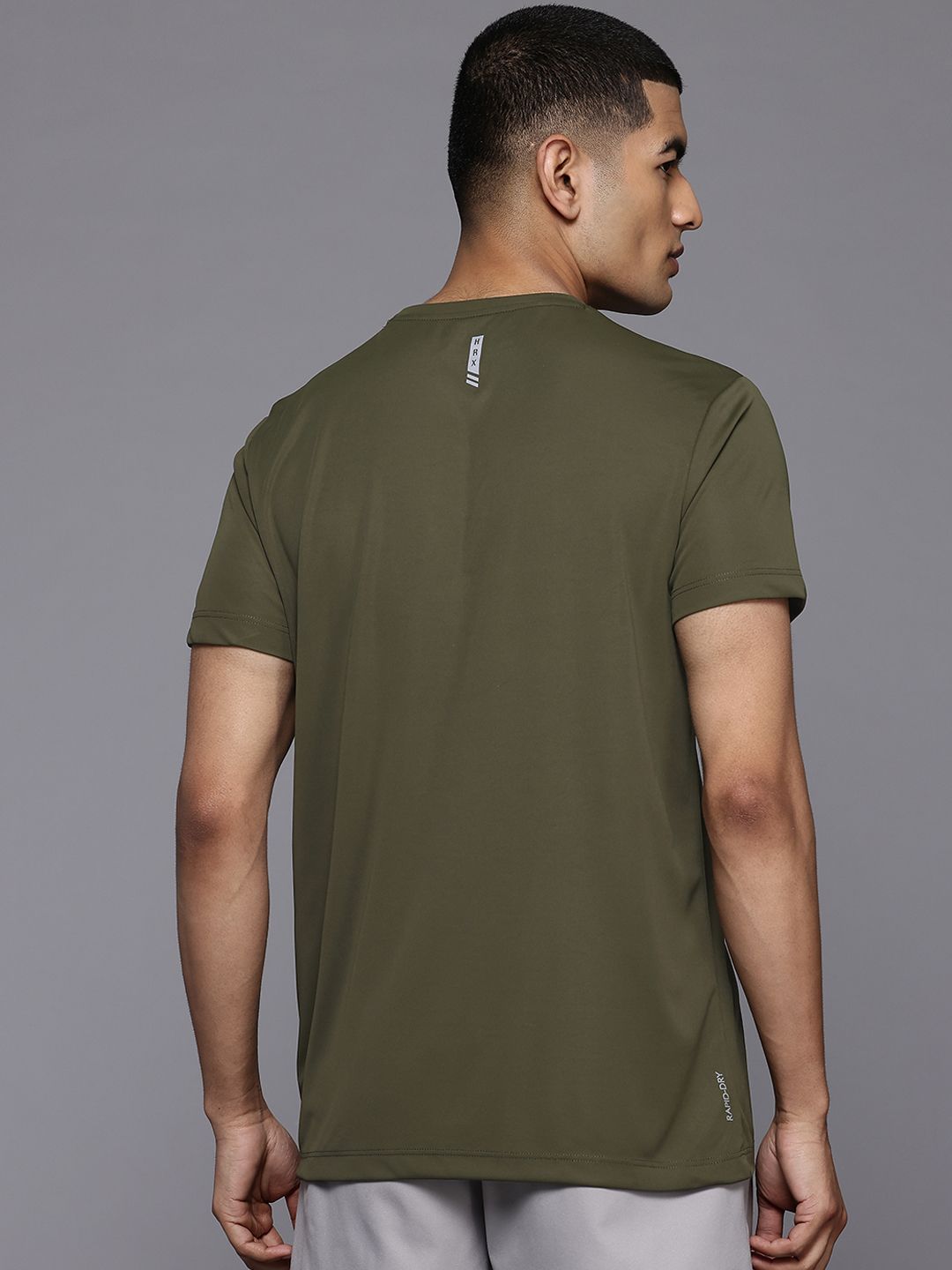 HRX by Hrithik Roshan Rapid-Dry Typography Print Training T-shirt with Reflected Detail