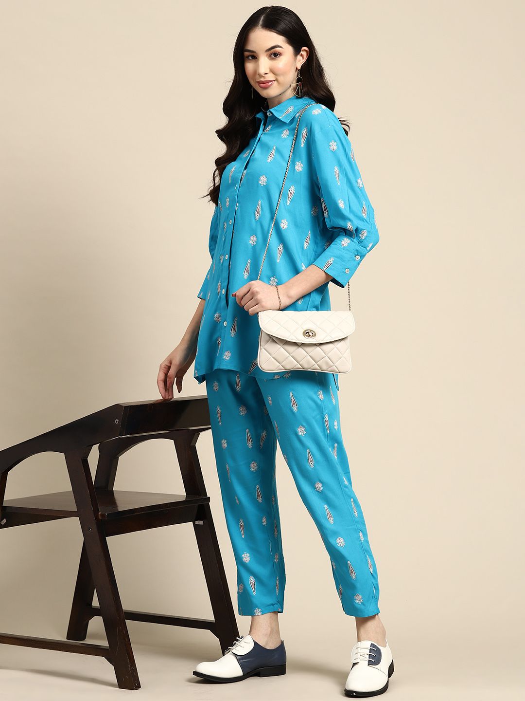 Anouk Ethnic Motifs Printed Regular Kurta with Trousers