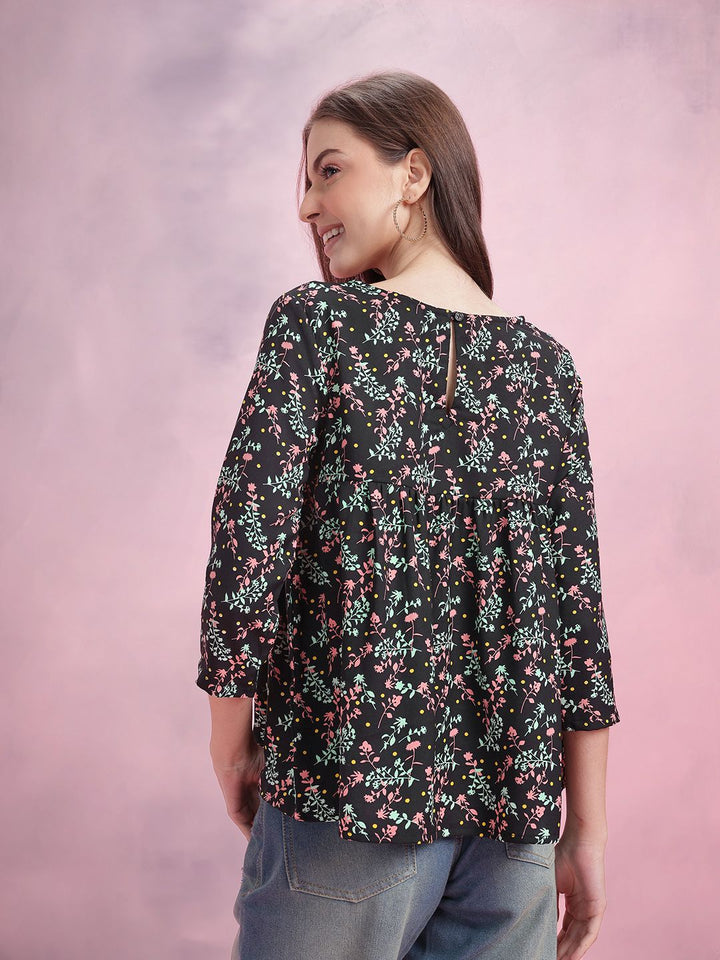 DressBerry Floral Print Empire Top