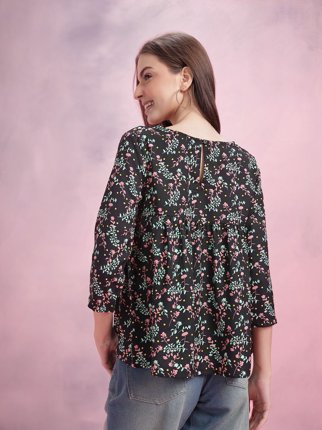 DressBerry Floral Print Empire Top