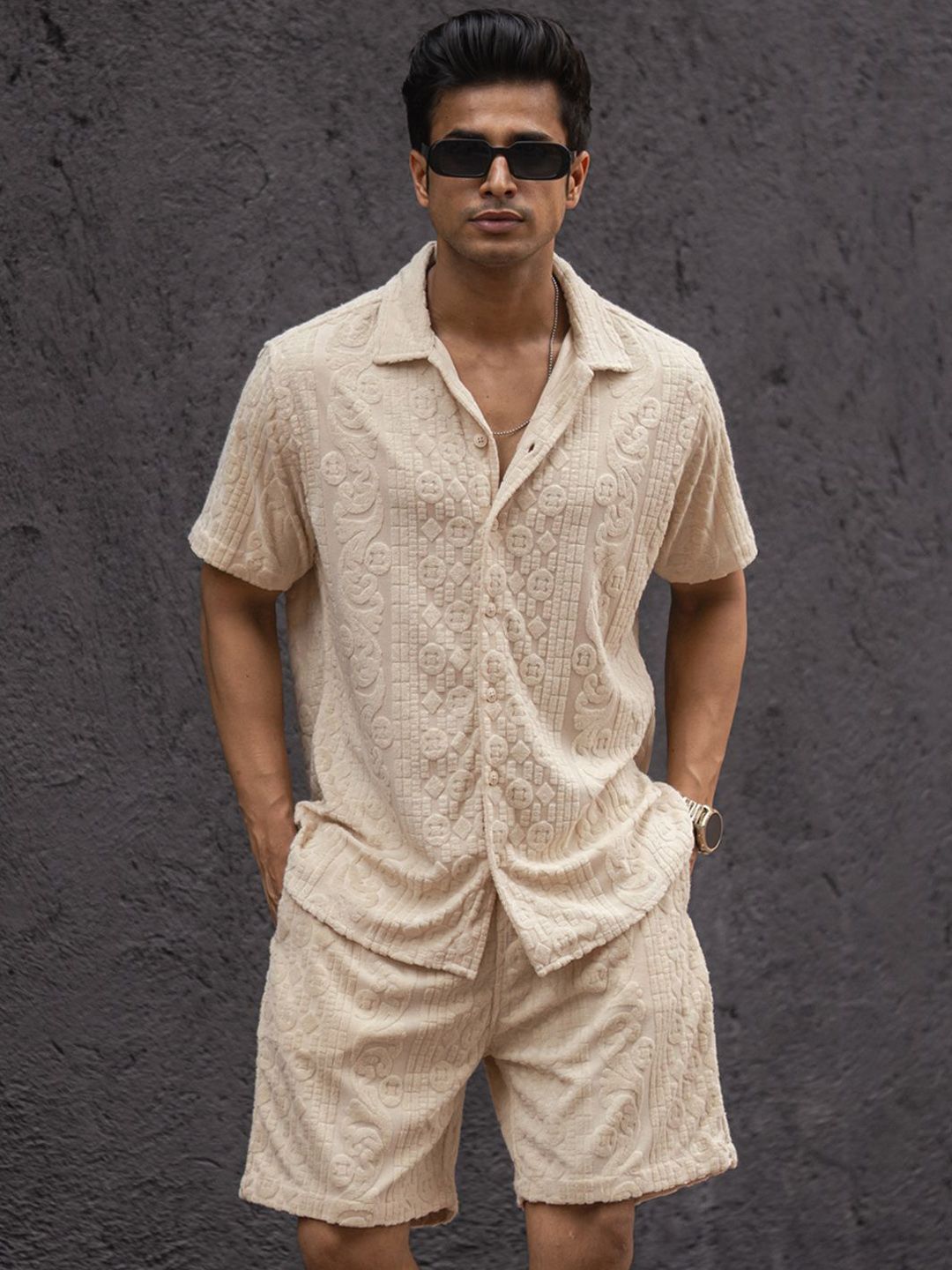 Powerlook Self Designed Shirt With Shorts Co-Ords