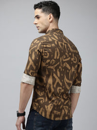 SPYKAR Pure Cotton Slim Fit Opaque Printed Casual Shirt
