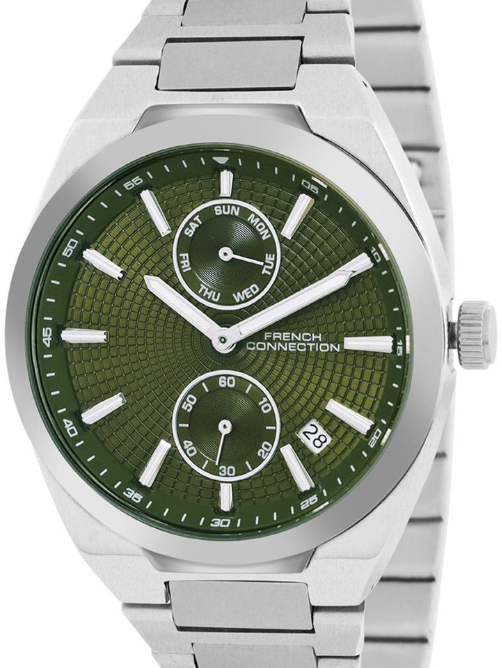 French Connection Men Dial & Stainless Steel Bracelet Style Straps Watch FCH03SM-G