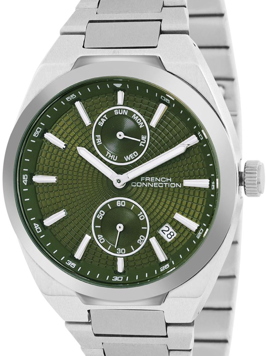 French Connection Men Dial & Stainless Steel Bracelet Style Straps Watch FCH03SM-G