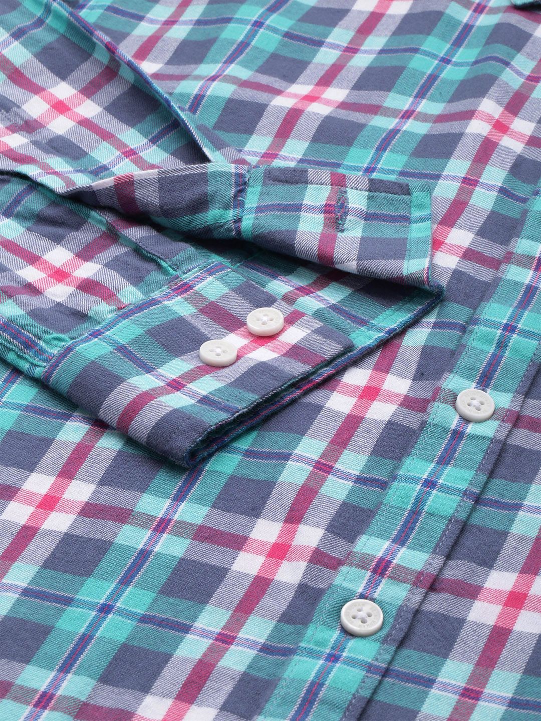 Being Human Pure Cotton Slim Fit Checked Casual Shirt