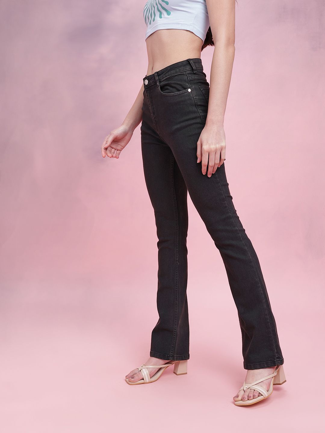 DressBerry Women Bootcut Mid-Rise Stretchable Jeans