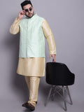SOJANYA PLUS Kurta Kolar Mandarin Dengan Jaket Churidar & Nehru