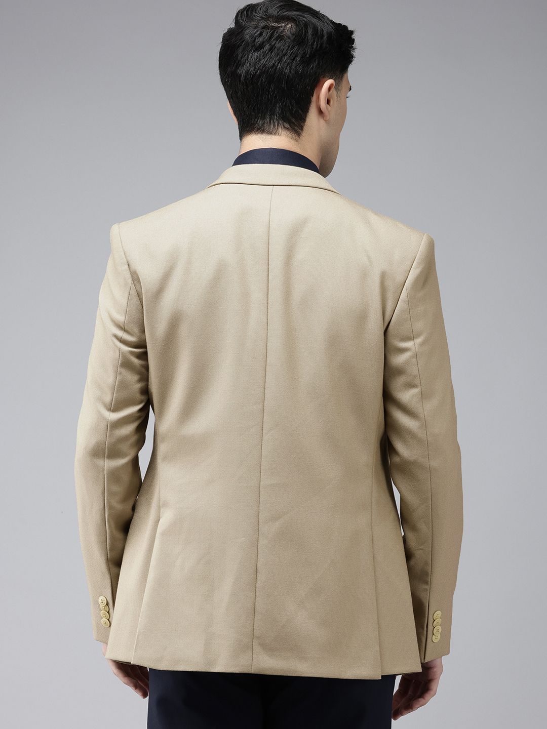 Park Avenue Self Design Textured Single-Breasted Super Slim Fit Formal Blazer