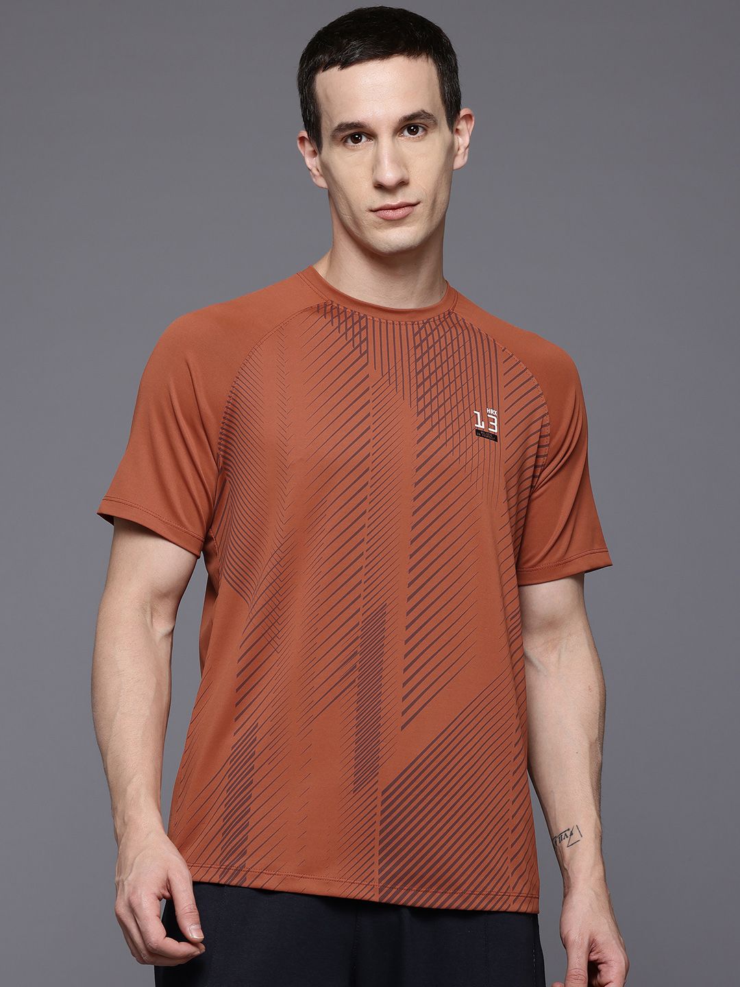 HRX by Hrithik Roshan Printed Rapid-Dry Training T-shirt