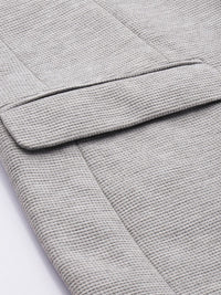 Park Avenue Notched Lapel Single Breasted Self Design Super Slim Fit Formal Blazer