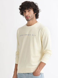 RARE RABBIT Men Bermann Graphic Print Logo Sweatshirt