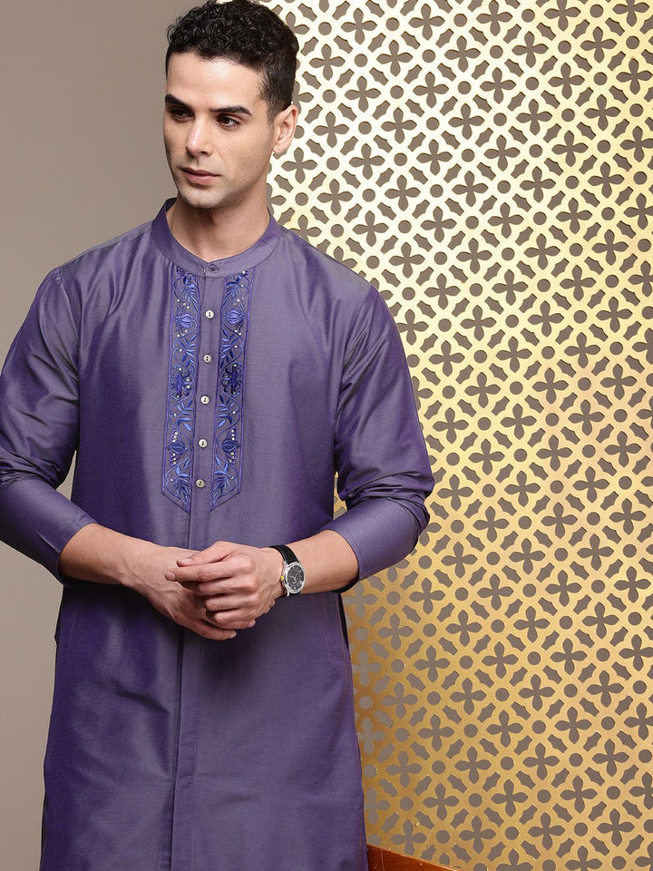 House of Pataudi Jashn Ethnic Motifs Yoke Design Thread Work Indie Florals Kurta