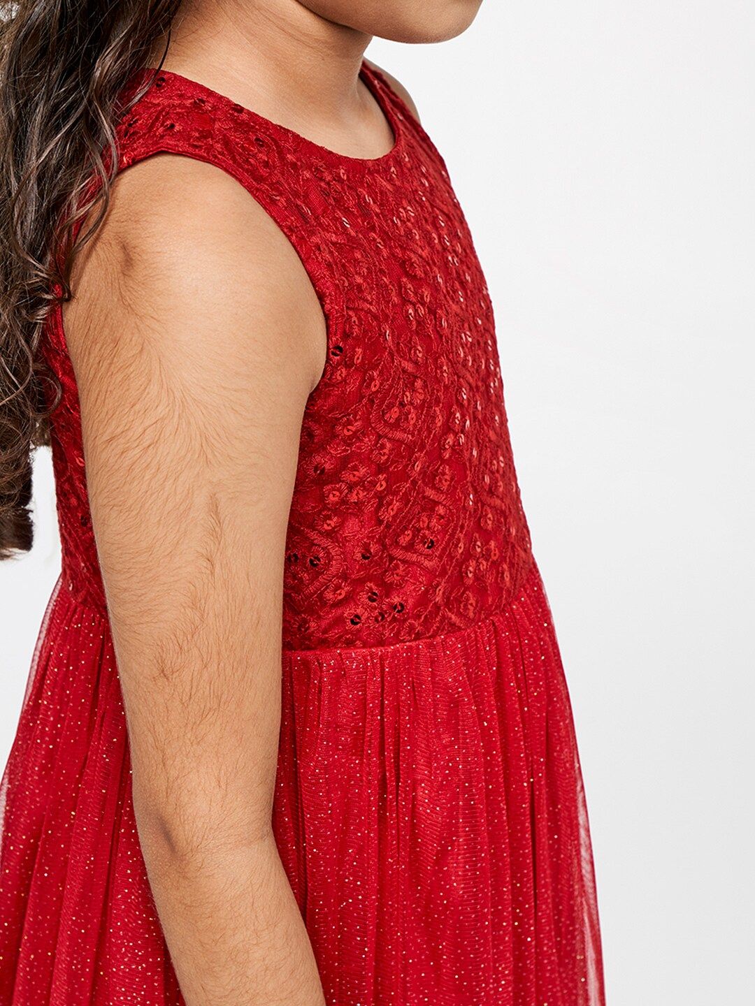 Global Desi Embellished A-Line Midi Dress