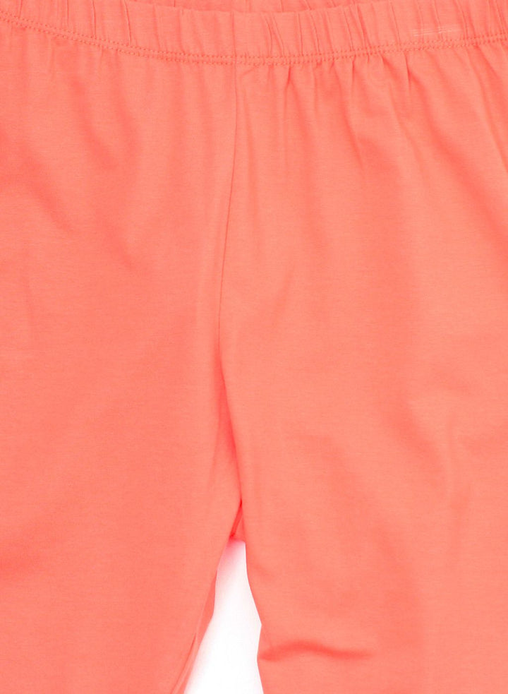 Orange Solid Leggings
