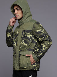 HRX by Hrithik Roshan Lifestyle Camouflage Print Hooded Jacket