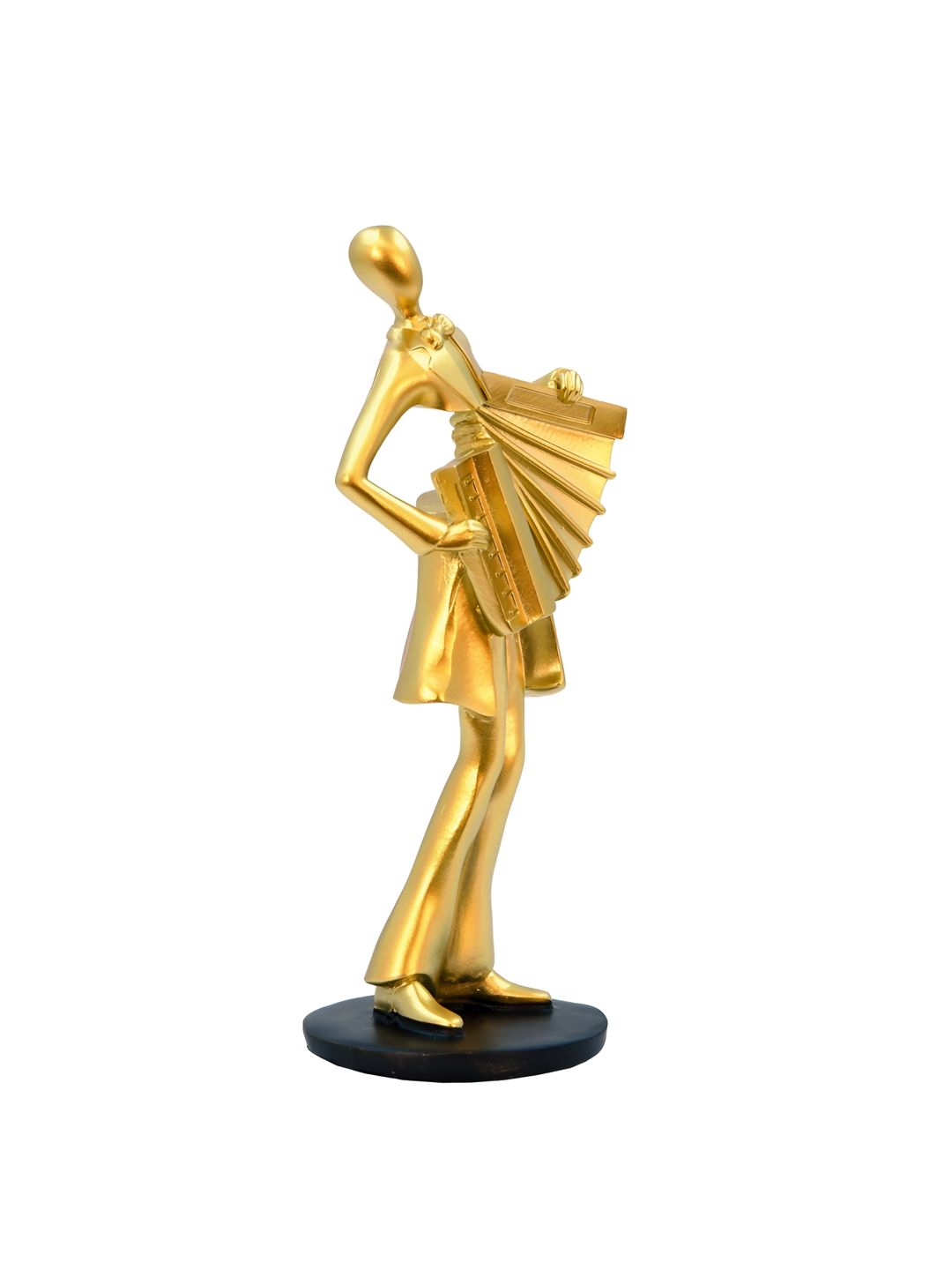 Cortina Resin Golden Sculpture Art Decor Statue for Home Decor